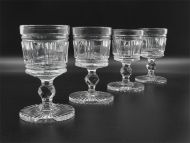 Set of 4 Georgian Cut Glass Spirit Glasses
