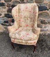 Early 18th Cent. Queen Anne Walnut Wing Chair